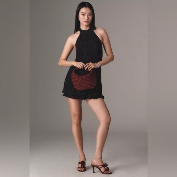 NWT Size 14 - By Anthropologie Halter Plissé Romper (NWT US$ 138) - Picture 7 of 16